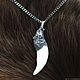 Fang of the Wolf with a silver finial,free shipping, Amulet, Kostroma,  Фото №1