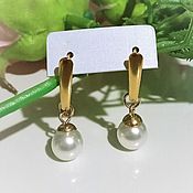 Украшения handmade. Livemaster - original item Pearl stud earrings made of imitation pearls. Handmade.