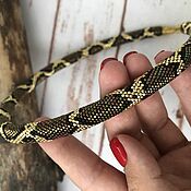 Украшения handmade. Livemaster - original item Harness beaded Snake. The wiring from the Japanese beads. Handmade.