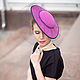 Evening hat with veil. Color fuchsia. Hats1. Exclusive HATS. LANA ANISIMOVA.. My Livemaster. Фото №4
