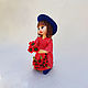 Cotton toy girl with poppies. Christmas decorations. toyscottonwool. Online shopping on My Livemaster.  Фото №2