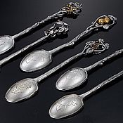 Посуда handmade. Livemaster - original item Set of silver teaspoons in the form of tree branches. Handmade.