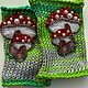 Летние Митенки "Мухоморчики"- хлопок. Митенки. Анна Лесникова      Les accessoires. Ярмарка Мастеров.  Фото №13