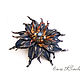 Order Dark blue brooch leather Guiding star. flowersstyle (flowersstyle). Livemaster. . Brooches Фото №3