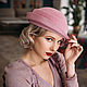 Velour hat 'Coquette old rose', Hats1, Moscow,  Фото №1