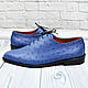 Order Classic men's oxfords, made of genuine ostrich leather. SHOES&BAGS. Livemaster. . Oxfords Фото №3