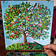 Order Painting Apple Tree Tree of Life Tree of Happiness Oil Canvas 40 x 40. matryoshka (azaart). Livemaster. . Pictures Фото №3