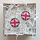 Pendientes de 'la bandera Británica'. Earrings. Linda (LKdesign). Интернет-магазин Ярмарка Мастеров.  Фото №2