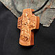 Orthodox cross 'Good Shepherd' made of pear. Wearable icon. Amberwood (AmberWood). Online shopping on My Livemaster.  Фото №2