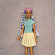 Order T-shirt and skirt for Barbie dolls. Lyusya_postcard. Livemaster. . Clothes for dolls Фото №3