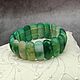 Bracelet natural green agate with a cut. Bead bracelet. naturalkavni. Online shopping on My Livemaster.  Фото №2