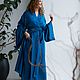 Шелковый халат-кимоно «Birusa”. Платья. Александра Майская. Ярмарка Мастеров.  Фото №4