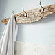 Вешалка в стиле Driftwood Art из морского дерева настенная. Вешалки и крючки. E C O M I R. Ярмарка Мастеров.  Фото №6