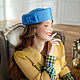 Pill hat ' Sky blue', Hats1, Moscow,  Фото №1