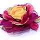 FABRIC FLOWERS. Chiffon rose brooch ' Fiji'. Brooches. fioridellavita. Online shopping on My Livemaster.  Фото №2