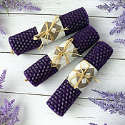 Сувениры и подарки handmade. Livemaster - original item Natural candle made of colored Lavender wax, 1 piece. Handmade.