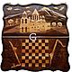 Hand-carved backgammon 'Echmiadzin 1' Art. .038, Backgammon and checkers, Moscow,  Фото №1