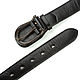 Mormont leather belt (black). Straps. Russian leather Guild. Online shopping on My Livemaster.  Фото №2