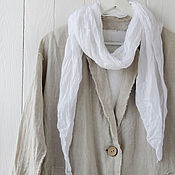 Одежда handmade. Livemaster - original item Summer linen cardigan coat with open edges. Handmade.