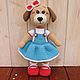 Собачка Молли. Вязаная игрушка. Мягкие игрушки. Вязаные МимиМишки. Интернет-магазин Ярмарка Мастеров.  Фото №2