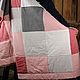 Лоскутное одеяло-покрывало (розовое) из вареного хлопка. Одеяла. Товары для дома. IZUMVILL. Ярмарка Мастеров.  Фото №5