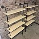 Заказать Книжный стеллаж из водопроводных труб в стиле Loft, Industrial. Furniture_inins мебель из водопроводных труб Спб. Ярмарка Мастеров. . Стеллажи Фото №3