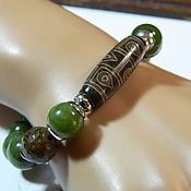 Украшения handmade. Livemaster - original item Bracelet nat.stones Jadeite, Bronzite, JI bead. Amulet, talisman.. Handmade.