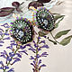 Earrings with floral pattern embroidery beads with stones. Earrings. vettochka. Online shopping on My Livemaster.  Фото №2