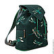 Order Women's suede backpack with embroidered 'Dragonfly'. Pelle Volare. Livemaster. . Backpacks Фото №3