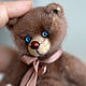 Мишка тедди коричневый, миниатюра. Мишки Тедди. Teddy by Olga Prokudina. Интернет-магазин Ярмарка Мастеров.  Фото №2