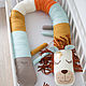 Side roller ' Lev'. Sides for crib. Miss Judy cotton (JuliaLepa). Online shopping on My Livemaster.  Фото №2