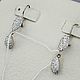 Silver earrings with Swarovski crystals, Earrings, Moscow,  Фото №1
