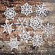Set of knitted snowflakes 10 pieces white, Christmas decorations, Moscow,  Фото №1