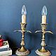 Brass paired lamps. Italy. ( The price is per pair). Vintage interior. antiquityitaly. Online shopping on My Livemaster.  Фото №2