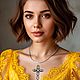 Крест серебряный с цитрином. Подвески. Amalia. Ярмарка Мастеров.  Фото №6