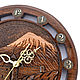 Carved wall clock 'Free mountains' 30. Interior elements. H-Present more, than a gift!. My Livemaster. Фото №4