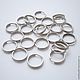 Double connecting ring 9 mm (5 pcs), all-in-one rings silver, Accessories for jewelry, Ekaterinburg,  Фото №1