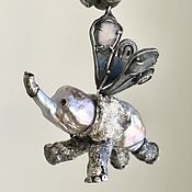 Украшения handmade. Livemaster - original item The Elephant Paragon Pendant. Pearls, silver, iolite, tourmaline, spinel. Handmade.