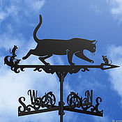 Weather vane on the roof 