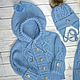 Order Set: jacket with hood, trousers, cap ' blue Aran'. Natalya_Sholokhova. Livemaster. . Sweatshirts for children Фото №3