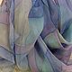 Order Lilac pastel scarf, silk chiffon,180h70 cm, painting. arkensoie Silkyway. Livemaster. . Scarves Фото №3
