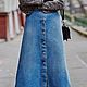 Винтаж: Юбка.Мidi.Denim-коллекция!50.Saint Petersburg!. Юбки винтажные. MixVintage. Ярмарка Мастеров.  Фото №11