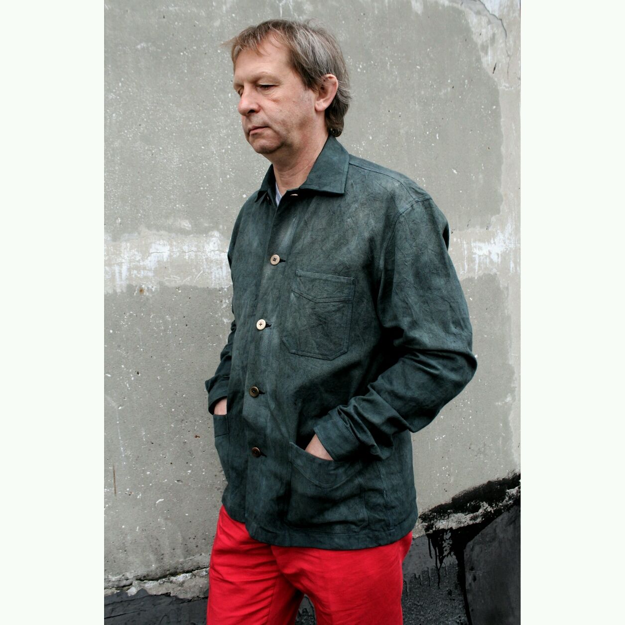 Куртка мужская из конопляного холста French Work Jacket Dark в интернет-магазине Ярмарка Мастеров по цене 15900 ₽ – RVXMORU