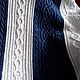 Blue-white plaid. White plaid. knitting, Blankets, Tolyatti,  Фото №1