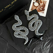 Украшения handmade. Livemaster - original item Massive Snake Earrings. Silver Evening Earrings. Handmade.