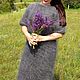 Dress down knitted women's gray goat down warm, Sundresses, Urjupinsk,  Фото №1