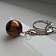 A keychain with a natural tiger eye is large! ball 16 mm, Key chain, Sergiev Posad,  Фото №1