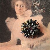 Украшения handmade. Livemaster - original item Evening Serenade brooch garnet, pearls, hematite, tourmaline. Handmade.