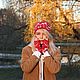 Заказать Шапка красная с оленями. Наталья Этномарка. Ярмарка Мастеров. . Шапки Фото №3