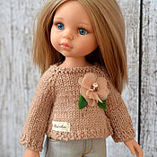 Куклы и игрушки ручной работы. Ярмарка Мастеров - ручная работа Clothes for dolls: Knitted sweater for Paola Reina doll 32 cm. Handmade.